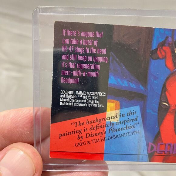 1994 Marvel Masterpieces Collectible Base Card Deadpool #28 Fleer - Picture 4 of 9